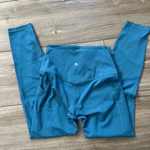 Lululemon Align High Waist Leggings Pants with Pockets Teal Size 4 - Picture 5 of 7